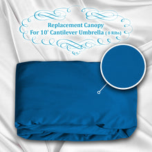 Load image into Gallery viewer, 10ft 8rib Replacement Canopy cover for Solar Cantilever Patio Hanging Umbrella