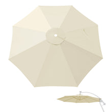 Load image into Gallery viewer, 10ft 8rib Replacement Canopy cover for Solar Cantilever Patio Hanging Umbrella