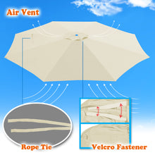 Load image into Gallery viewer, 10ft 8rib Replacement Canopy cover for Solar Cantilever Patio Hanging Umbrella