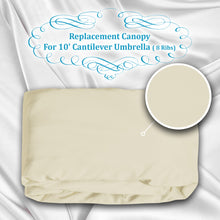 Load image into Gallery viewer, 10ft 8rib Replacement Canopy cover for Solar Cantilever Patio Hanging Umbrella