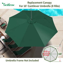 Load image into Gallery viewer, 10ft 8 Rib Canopy Replacement Cover for Patio Hanging Umbrella
