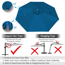 Load image into Gallery viewer, 11.5 FT Roma Cantilever Umbrella Top Cover 8-ribs Patio Replacement Canopy Outdoor, Canopy Only