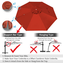 Load image into Gallery viewer, 11.5 FT Roma Cantilever Umbrella Top Cover 8-ribs Patio Replacement Canopy Outdoor, Canopy Only