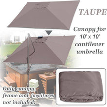 Load image into Gallery viewer, 10'x10' Umbrella Canopy Replacement Cantilever Umbrella Replacement Canopy, Canopy ONLY, Frame NOT Included