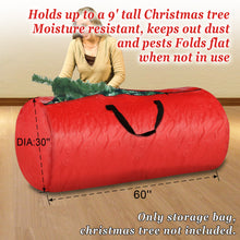 Load image into Gallery viewer, Heavy Duty Large Artificial Christmas Tree Carry Storage Bag Holiday Clean Up to 9'