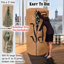 Load image into Gallery viewer, Heavy Duty Large Artificial Christmas Tree Carry Storage Bag Holiday Clean Up to 9'
