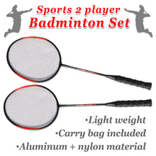 Load image into Gallery viewer, 2 Pack Badminton Racquet Lightweight Badminton Set with Bag