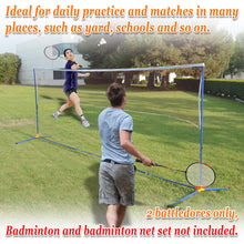 Load image into Gallery viewer, 2 Pack Badminton Racquet Lightweight Badminton Set with Bag