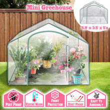 Load image into Gallery viewer, Outdoor Green House Walk in Garden Greenhouse Canopy Gazebo Plant House (5.9'X3.5'X5')
