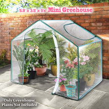 Load image into Gallery viewer, Outdoor Green House Walk in Garden Greenhouse Canopy Gazebo Plant House (5.9'X3.5'X5')