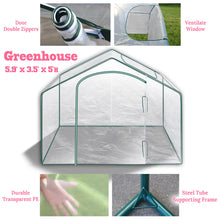 Load image into Gallery viewer, Outdoor Green House Walk in Garden Greenhouse Canopy Gazebo Plant House (5.9'X3.5'X5')