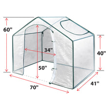 Load image into Gallery viewer, Outdoor Green House Walk in Garden Greenhouse Canopy Gazebo Plant House (5.9'X3.5'X5')