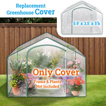 Load image into Gallery viewer, Replacement Cover for 5.9' x 3.5' x 5' Outdoor Plants Greenhouse Plant Flower Garden Green Hous-Cover Only