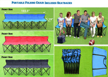 Load image into Gallery viewer, Portable Folding 6 Seater Waterproof Bench chair with Carry Bag