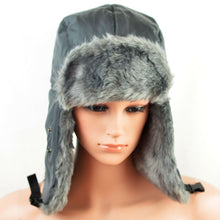 Load image into Gallery viewer, Aviator Soft Faux Fur Ear Flaps Hat Cap for Winter Ski Trapper with Warm Face Mask