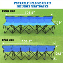 Load image into Gallery viewer, Portable Folding 6 Seater Waterproof Bench chair with Carry Bag