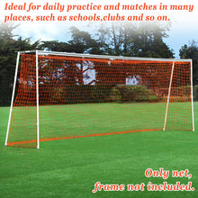 Load image into Gallery viewer, 24'x8' 12'x7' Official Size Soccer Goal Net for Outdoor Football Training