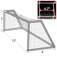 Load image into Gallery viewer, 24'x8' 12'x7' Official Size Soccer Goal Net for Outdoor Football Training
