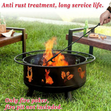 Load image into Gallery viewer, Campfire Fireplace Fire Poker Tool Extra Long 27", Black