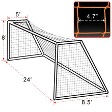 Load image into Gallery viewer, 24'x8' 12'x7' Official Size Soccer Goal Net for Outdoor Football Training