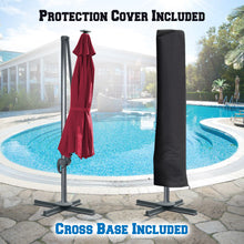 Load image into Gallery viewer, STRONG CAMEL 11.5ft  360 Rotataion Offset Cantilever Hanging Big Solar LED Umbrella(ONLY LOCAL PICK UP)