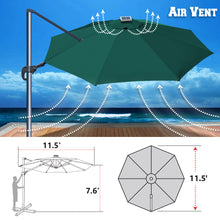 Load image into Gallery viewer, STRONG CAMEL 11.5ft  360 Rotataion Offset Cantilever Hanging Big Solar LED Umbrella(ONLY LOCAL PICK UP)