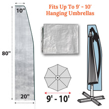 Load image into Gallery viewer, 80"L Protective Cover for Hanging Offset Patio Umbrella Outdoor