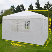 Load image into Gallery viewer, STRONG CAMEL 10'X13' EZ POP UP Folding Gazebo Camping Canopy W/Carry Bag Wedding Party Tent With Side Wall-WHITE
