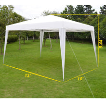 Load image into Gallery viewer, STRONG CAMEL 10'X13' EZ POP UP Folding Gazebo Camping Canopy W/Carry Bag Wedding Party Tent With Side Wall-WHITE