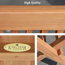Load image into Gallery viewer, Patio 7pc Furniture Set 6 Golden Teak Wood Folding Chair, Extending Family Table(Local Pickup Only)