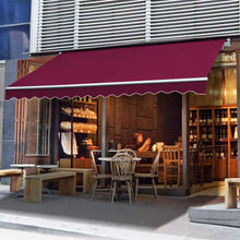 Load image into Gallery viewer, 12x8' Sunshade Manual Yard Retractable Patio Deck Door Window Awning Canopy
