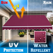 Load image into Gallery viewer, 8'x6.6' 10/12/16/20x10 Manual Yard Retractable Sunshade Patio Deck Awning Canopy
