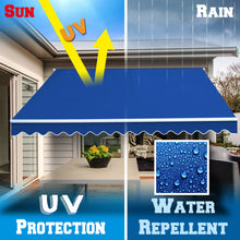Load image into Gallery viewer, 8'x6.6' 10/12/16/20x10 Manual Yard Retractable Sunshade Patio Deck Awning Canopy
