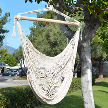 Load image into Gallery viewer, Hanging Swing Cotton Rope Hammock Chair Patio Porch Garden Outdoor