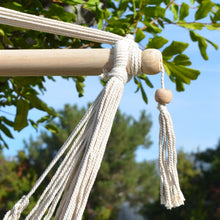 Load image into Gallery viewer, Hanging Swing Cotton Rope Hammock Chair Patio Porch Garden Outdoor