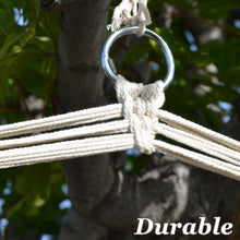 Load image into Gallery viewer, Hanging Swing Cotton Rope Hammock Chair Patio Porch Garden Outdoor