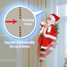 Load image into Gallery viewer, 9.8" Santa Claus Musical Climbing Rope Christmas Electric Toy  with Music Climbing up and Down
