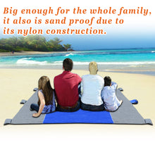 Load image into Gallery viewer, 9' x 7' Large, 6 Corner Pockets, Sand Escape, Nylon Beach Blanket