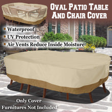 Load image into Gallery viewer, 9.2'L Large Patio Rectangular Table Chair Cover for Outdoor
