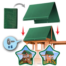 Load image into Gallery viewer, 43"x90" Waterproof Replacement Canopy for Backyard Wood Playset Swing Set