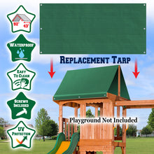 Load image into Gallery viewer, 43&quot;x90&quot; Waterproof Replacement Canopy for Backyard Wood Playset Swing Set
