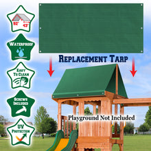 Load image into Gallery viewer, 43"x90" Waterproof Replacement Canopy for Backyard Wood Playset Swing Set