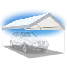 Load image into Gallery viewer, 10&#39;x20&#39; Carport Replacement Canopy Cover for Tent Top Garage Shelter Cover w Ball Bungees
