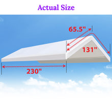 Load image into Gallery viewer, 10&#39;x20&#39; Carport Replacement Canopy Cover for Tent Top Garage Shelter Cover w Ball Bungees
