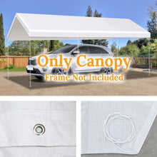Load image into Gallery viewer, 10'x20' Carport Replacement Canopy Cover for Tent Top Garage Shelter Cover with Cable Ties