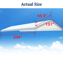 Load image into Gallery viewer, 10'x20' Carport Replacement Canopy Cover for Tent Top Garage Shelter Cover w Ball Bungees