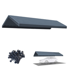 Load image into Gallery viewer, Carport Replacement Top Canopy Cover 10 x 20-Feet for Tent Outdoor Canopy Garden Gazebo Garage Shelter Cover with Ball Bungees (Only Cover, Frame is not Included)