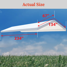 Load image into Gallery viewer, Carport Replacement Top Canopy Cover 10 x 20-Feet for Tent Outdoor Canopy Garden Gazebo Garage Shelter Cover with Ball Bungees (Only Cover, Frame is not Included)