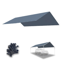 Load image into Gallery viewer, 10'x20' Replacement Canopy Roof Cover Outdoor Carport Covers for Garage Shelter w/Ball Bungees Cover ONLY