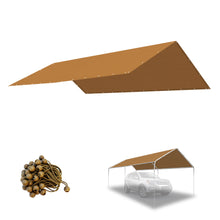 Load image into Gallery viewer, 10'x20' Replacement Canopy Roof Cover Outdoor Carport Covers for Garage Shelter w/Ball Bungees Cover ONLY